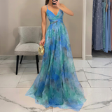 Mari - Lillemustriga Maxi Kleit