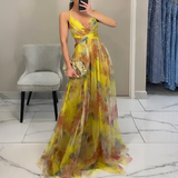 Mari - Lillemustriga Maxi Kleit
