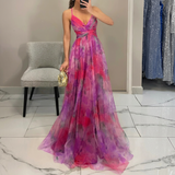 Mari - Lillemustriga Maxi Kleit