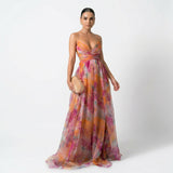 Mari - Lillemustriga Maxi Kleit